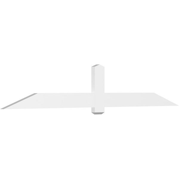 Ekena Millwork Eugene Architectural Grade PVC Gable Bracket, 108"W x 18"H x 2"D x 6"F, 4/12 Pitch GBP108X18X0206EUG00 - main